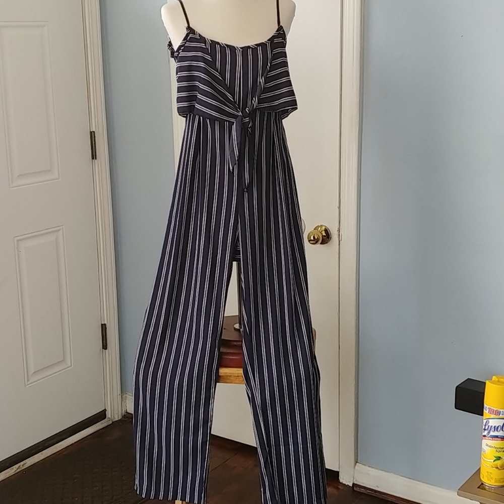 Blue Pinstripe Jumper NWOT